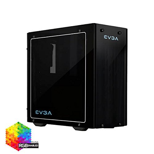 EVGA DG-76 Matte Black Mid-Tower, 2 Sides of Tempered Glass, RGB LED