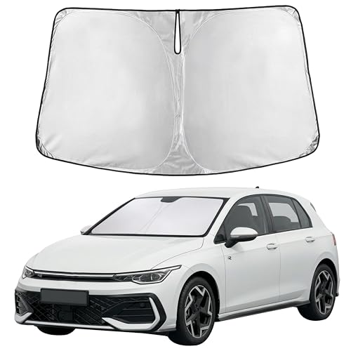 Image of Autovir Windshield Sun Shade Fit for 2022-2024 2025 2026 Volkswagen Golf Mk8 Sunshade, Front Car Window Shades Sun Visor, Blocks UV Rays & Heat, Car Accessories