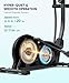 Dripex Cross Trainer, Magnetic Elliptical Machine w/ 8KG Flywheel, Quiet & Smooth Elliptical Cross Trainer for Home, 16 Levels Resistance, 38CM Stride, LCD Monitor, Indoor Fitness Equipment (Metallic)
