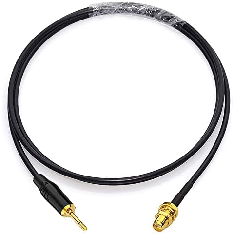 supmory SMA Female to 3.5mm Mono 1/8" TS Stereo Plug Adapter Radio Antenna Extension Cable 5 feet Cover