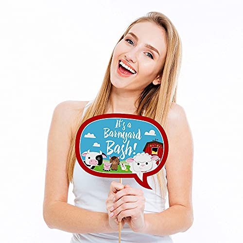 Farm Animals - Baby Shower Or Birthday Photo Booth Props Kit - 20 Count #TOP2