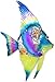 Bejeweled Display® Fish w/ Glass Wall Art Plaque & Home Decor