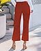 luvamia Wide Leg Jeans for Women Trendy High Waisted Flare Jeans Cropped Denim Pants Stretchy Baggy with Patch Pockets Orange Rust Size X-Large Fits Size 16-18