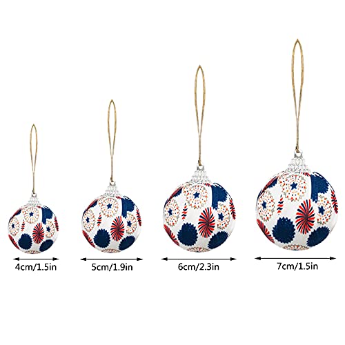 Cloth Day Pendant Independence Decoration Foam 4Pc Decoration Ball Ball Bag Home Decor Decorative Trees Top Glass 4Th Of July Decorative Ornament Patriotic Decoration #TOP1