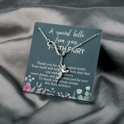 BAUNA Tooth Fairy Gifts First Lost Tooth Gift Tooth Fairy Y Lariat Necklace For Lost Teeth Dentist Gift Dental Jewelry3