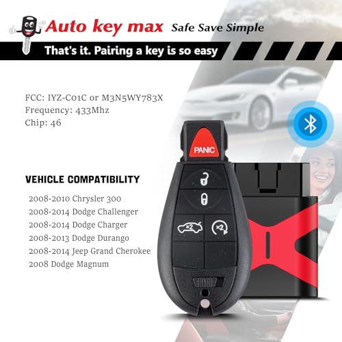 Clé de voiture de rechange haute résistance et kit programmation Dodge RAM