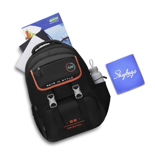 Image of Skybags Sizzler Pro 39L Casual Backpack for Boys & Girls with 3 Compartments & Adjustable Strap | Insulated Tiffin Pouch | Rain Cover | Aer-Zone Back Panel | Perfect for School & Travel - Unisex