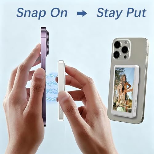 Image of Selfie Monitor Screen for Iphone & Android, 2026 Patented Wireless Magnetic Back Camera Monitor, Vlog Content Creator Essentials, 1800mAh, Up to 3 Hours Runtime, White (Not for Google Pixel)