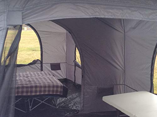 The Original-Authentic Standing Room 4-person Cabin Tent 8.5 FEET OF HEAD ROOM 2 or 4 Big Screen Doors Fast Easy SetUp,Fits Most 10x10 STRAIGHT Leg Canopy,FULL TUB STYLE Floor CANOPY FRAME NOT INCLUDED! - Thumbnail 5