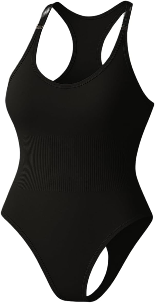 ItGirl Women's Shapewear Bodysuit For Tummy Control, Snatched Waist, Butt Lifting and Seamless Racerback Body Sculpting Suit