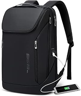 BANGE Business Smart Backpack Waterproof fit 15.6 Inch Laptop Backpack with USB Charging Port,Travel Durable Backpack, Black