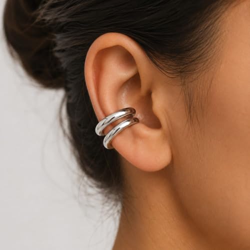 Image of Ear Cuff Set Non Piercing Stackable Clip On Earrings