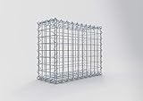 GABIONA | Gabione 50 x 40 x 20 cm | Gabionenkorb mit Maschenweite 5x5 cm | Robuste Steinkorb Mauer mit Spiralverschluss