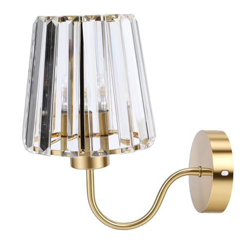 Aplique de pared dorado de cristal brillante con diseño contemporáneo 2