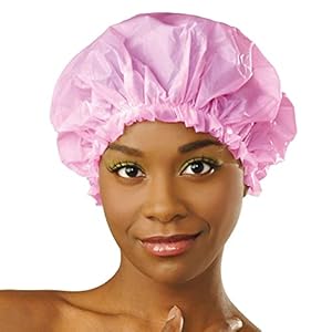 DONNA Shower Cap for Women Donna Shower Caps for Women Reusable Waterproof Travel Accessories for Women Spa X-Large, 1PC (PINK)
