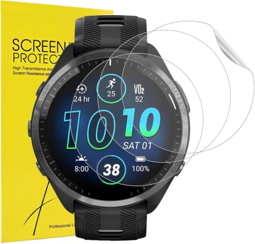 6 Pack TPU Film for Garmin Forerunner 965 (47mm) Screen Protector (Clear*6) by LIANCGJUE - Used condition - US$7.33