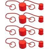 Lot complet de 4 cache-poussière en caoutchouc pour direction à dérapage - Connecteurs rapides hydrauliques plats étanches et résistants aux intempéries (1/4)