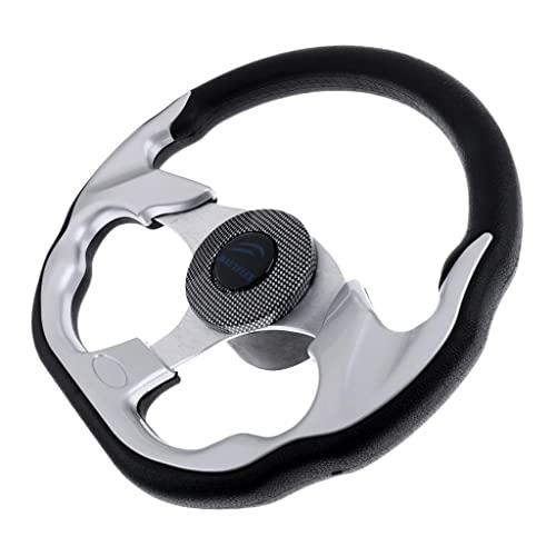 Volant de bateau 310mm aluminium en D pour vos sorties en mer en famille