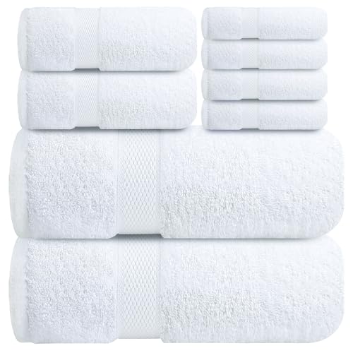 Infinitee Xclusives Luxury 100% Cotton Towel Set – 8 Piece...