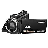 4K Camcorder,Andoer 1080P 48MP WiFi Digital Video Camera Recorder with Novatek 96660 Chip 3inch Capacitive Touchscreen IR Infrared Night Sight 16X Zoom Cold Shoe Support External Microphone