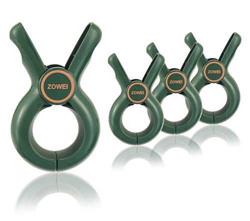 Confezione da 4 mollette grandi, molletta per asciugamani, teli da mare e antivento, biancheria da letto, indumenti spessi e bucato quotidiano (verde)