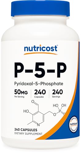 Nutricost P5P Vitamin B6 Supplement 50mg 240 Capsules (Pyridoxal-5-Phosphate) - Vegetarian Friendly Non-GMO Gluten Free
