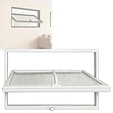 Metal Frame Window,24x22inchs / 61x56cm White, 360° Rotation Central Pivot,Adjustable Ventilation,5mm Tempered Glass for Basement Bathroom Shed Home