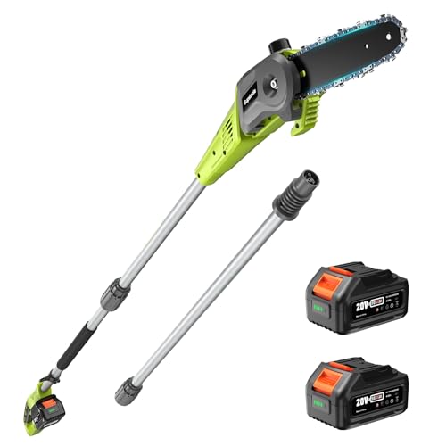 SEESII 8' Akku Hochentaster mit 2×4000 mAh, Teleskop Motorsäge mit Verlängerungsstange...