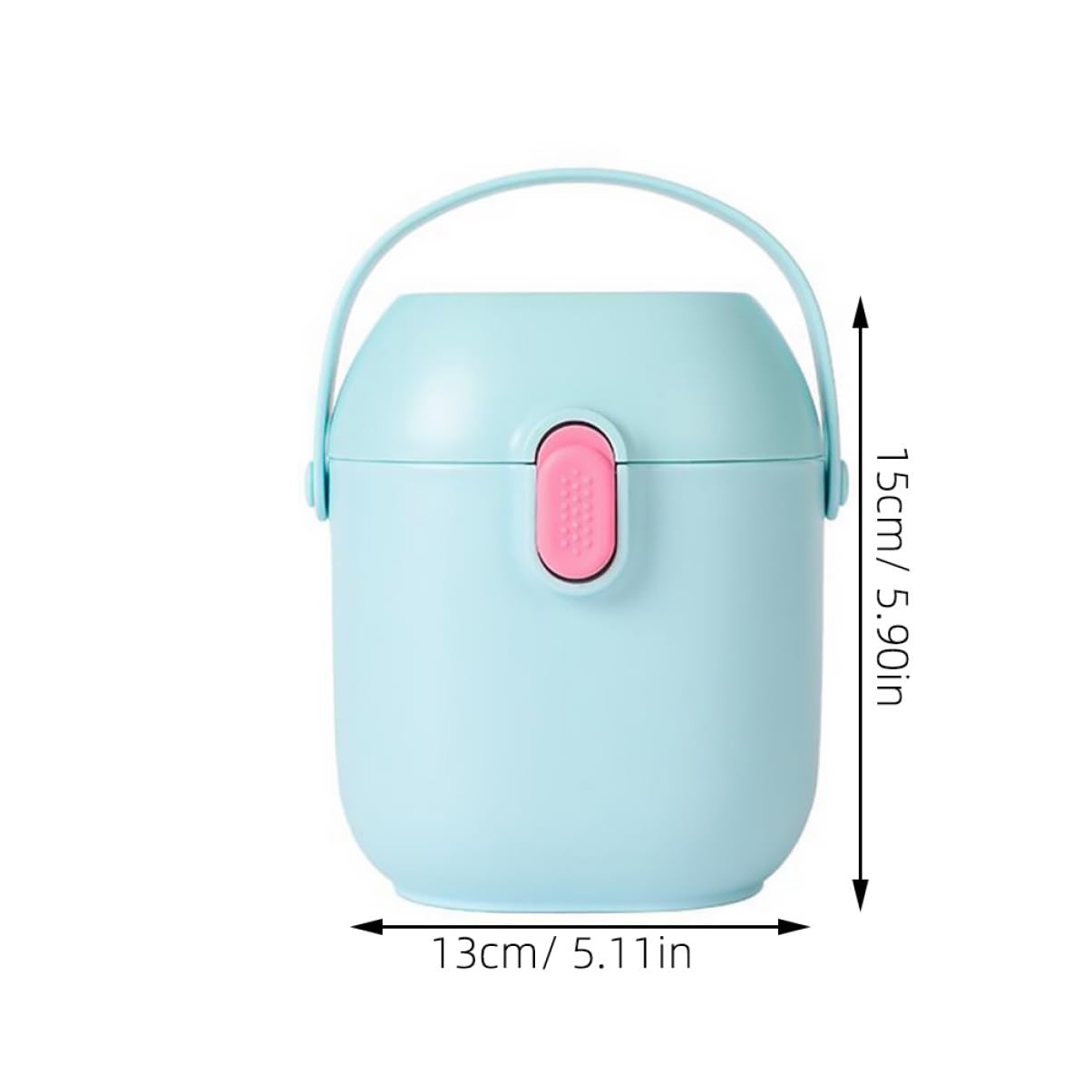 2Set Portable Formula Dispenser with Spoon Sealed Powdered Milk Case Durable TPE Material Double Design for Travel Home Use Storage