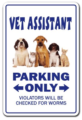 VET ASSISTANT Decal veterinarian veterinary animal dogs cats grooming vets | Indoor/Outdoor | 12" Tall