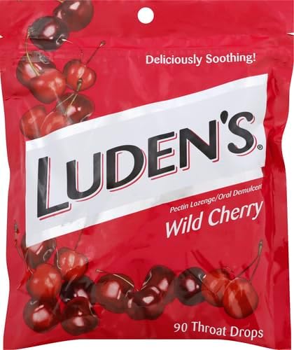 Miniatura 2 de Ludens Gotas para la garganta deliciosamente relajantes, sabor a cereza silvestre, 90 unidades (paquete de 4)