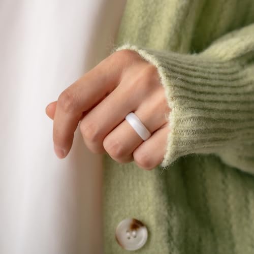 ThunderFit Silicone Wedding Ring for Women - Rubber Engagement Band - Width 5.5mm Thickness 1.5mm3