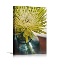Canvas Wall Art Yellow Petal Closeup Bedroom Colorful Floral Multicolor Petal Photography Romantics - 12x18 inches