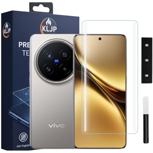 Image of UV Tempered Glass Screen Protector For Vivo X200 Pro (Pack of 1) Full UV Curved Screen Protector Case Friendly HD Clarity with installation kit