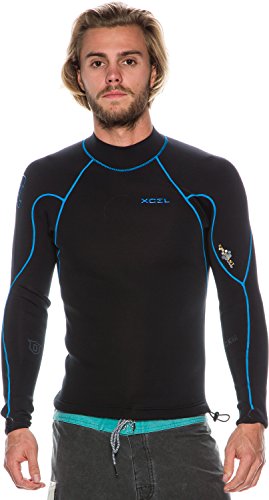 XCEL Men's Drylock TOC 2MM Wetsuit Top, Black W/Colored Power Seams, Small