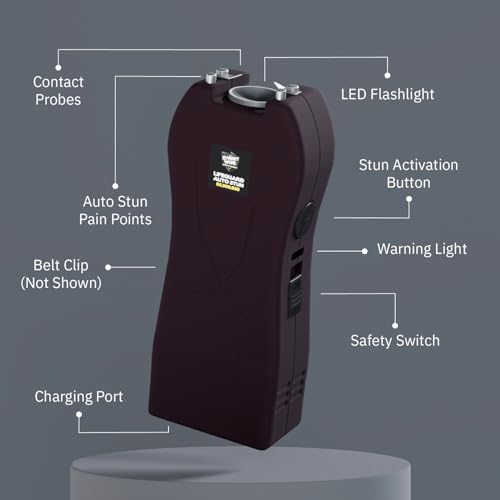 Streetwise Lifeguard Auto-Stun Personal Protection Device with New Auto Stun Technology – Compact Rechargeable Stun Gun with LED Flashlight, Safety Switch, Disable Pin & Metal Belt Clip (Black) by STREET WISE SECURITY PRODUCTS - Used condition - Image 3