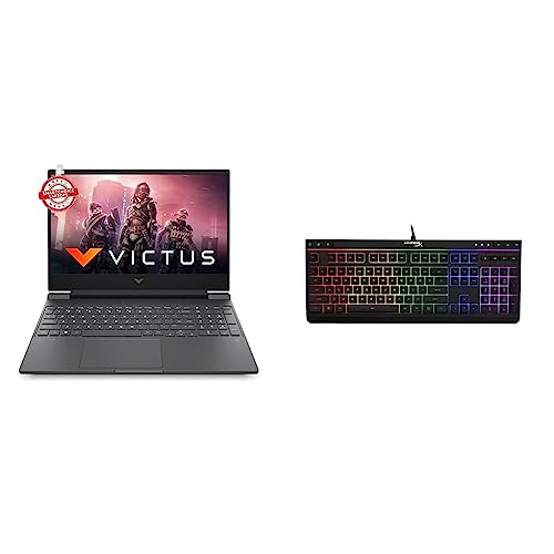 Image of HP Victus Gaming Laptop AMD Ryzen 5 5600H 15.6 inch(39.6 cm) FHD IPS Gaming Laptop & HyperX Alloy Core RGB - Membrane Gaming Keyboard