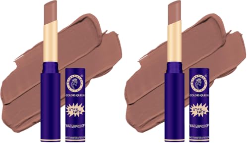 Image of Colors Queen Queen Lips Matte Lipstick | Long Lasting Lipstick Waterproof Highly Pigmented with Smooth Application | Smudge Proof Lipstick for Women (10 - Cat Walk) (Pack of 2)