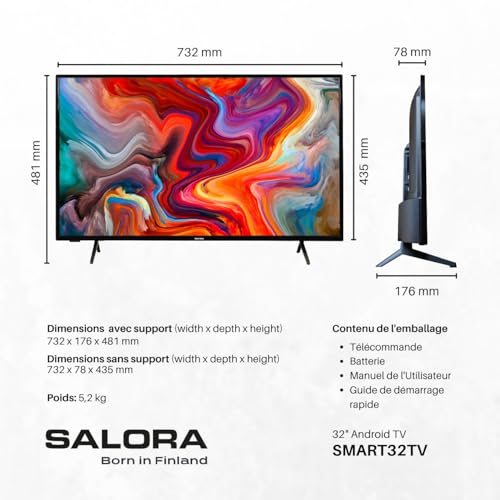 Android TV Salora 24 pouces HD Smart TV compacte avec applications de streaming - 7
