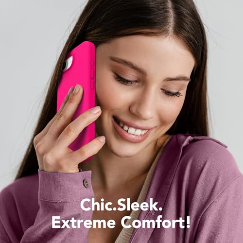 Image of Magnetic for iPhone 17e /iPhone 16e Case, Compatible with MagSafe, [Soft Anti-Scratch Microfiber Lining] Slim Silicone Shockproof Protective Phone Case for iPhone 17e /16e 6.1 inch, Hot Pink