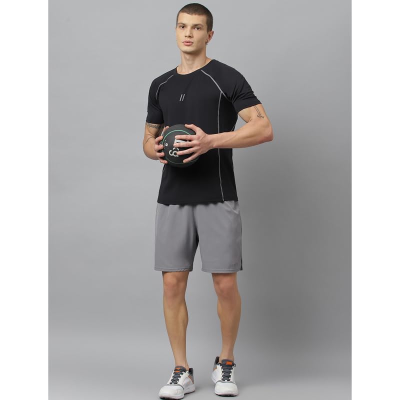 Image of ATICX Polyester Shorts for Men - Quick Dry Lightweight with Zipper Pockets - Gym, Running, Jogging, Training Half Pants for Basketball, Swimming, Badminton, Cycling, Football, Outdoor & Home Wear