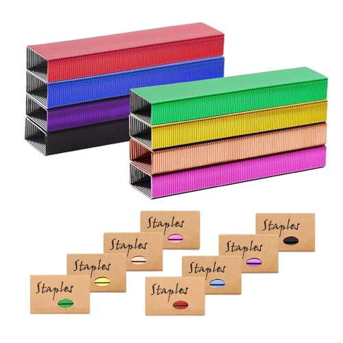 Agrafes colorées 26/6 NatSumeBasics pour éviter les bourrages de votre agrafeuse