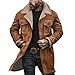 TOFOTL Giacca Trekking Uomo Oversize Leggero Giacca Tuta Piumino Nero di Pelle Cappotto Lungo Elegante Piumino Lungo Soprabito in Pelle Giubbotto con Pelo Uomo Pile Invernale Zenzero XL