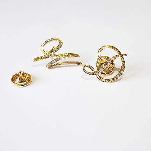 image for ETHOON Initial Letter Brooch Pin Small Lapel Pin Tie Tack Name Persona