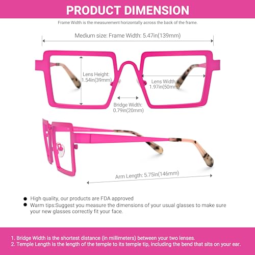 Image of VOOGLAM Stylish Rectangle Blue Light Blocking Glasses for Women Anti UV Eyestrain Eyewear Cairbre