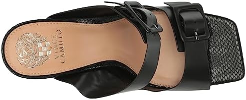 Vince Camuto Women's Babenet Buckle High Heel Sandal Heeled, Black, 7 | Image 4