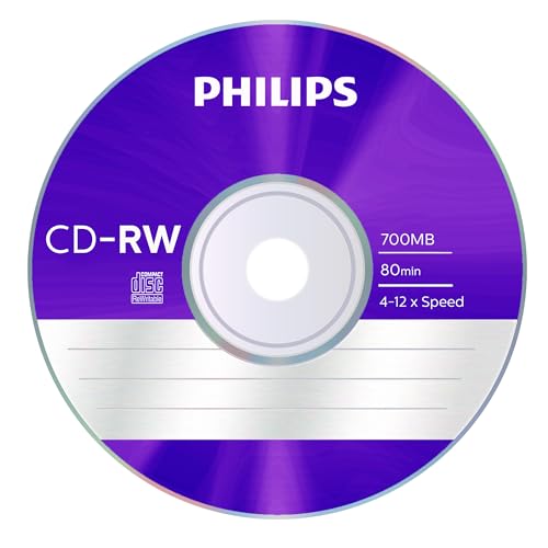 Philips 5 x CD RW 700 Mo 80 min 4x 12x boîtier CD étroit - vue 7