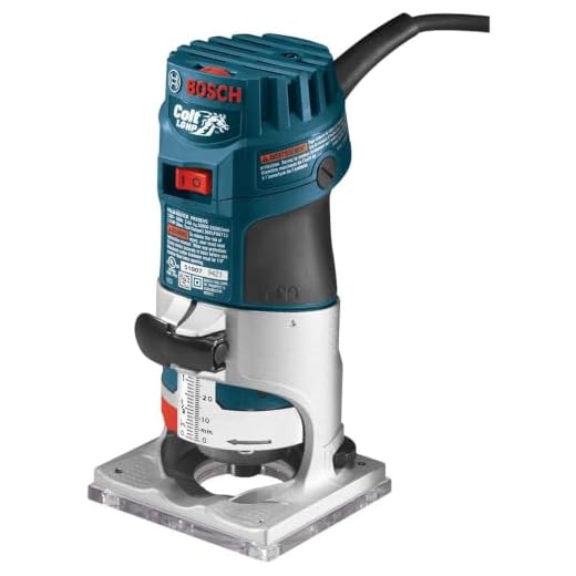 Bosch PR20EVSK-RT Colt Palm Grip 5.7 Amp 1-Horsepower Fixed Base Variable Speed Router with Edge Guide (Renewed)