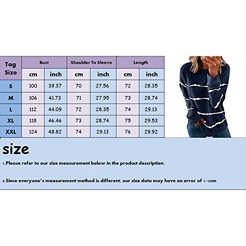 Wishcat Ladies Sweat Top Womens Autumn And Winter Loose Top Solid Color Sweatshirt Casual Fleece Sweatshirts Navy-D #TOP5