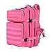 KXBUNQD 45L Military Tactical Backpack Hiking Backpacks Tactical Gear Camo Back Pack Army Molle Bag Rucksack Fitness Daypack (Pink)